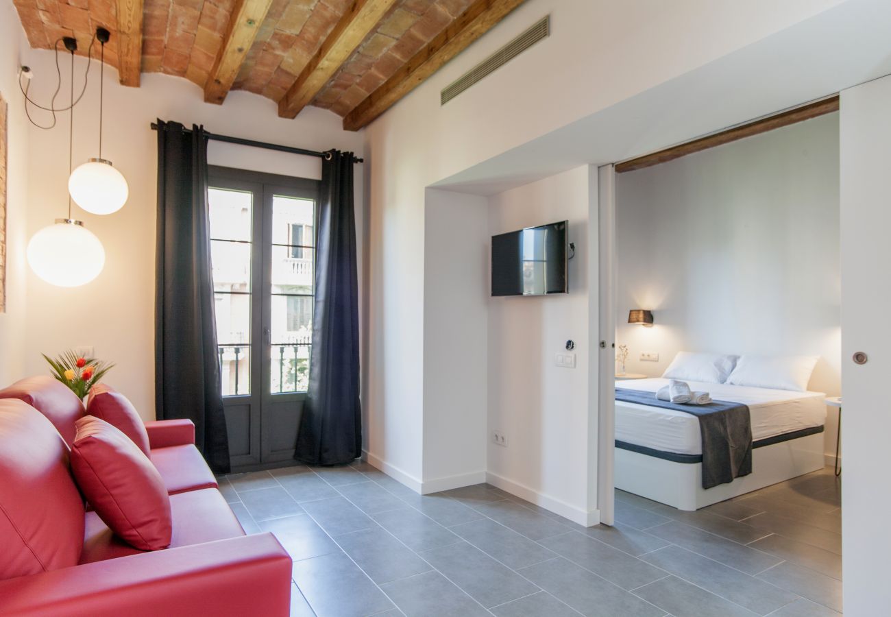 Ferienwohnung in Barcelona - DELUXE piso en alquiler con terraza y piscina en Barcelona centro