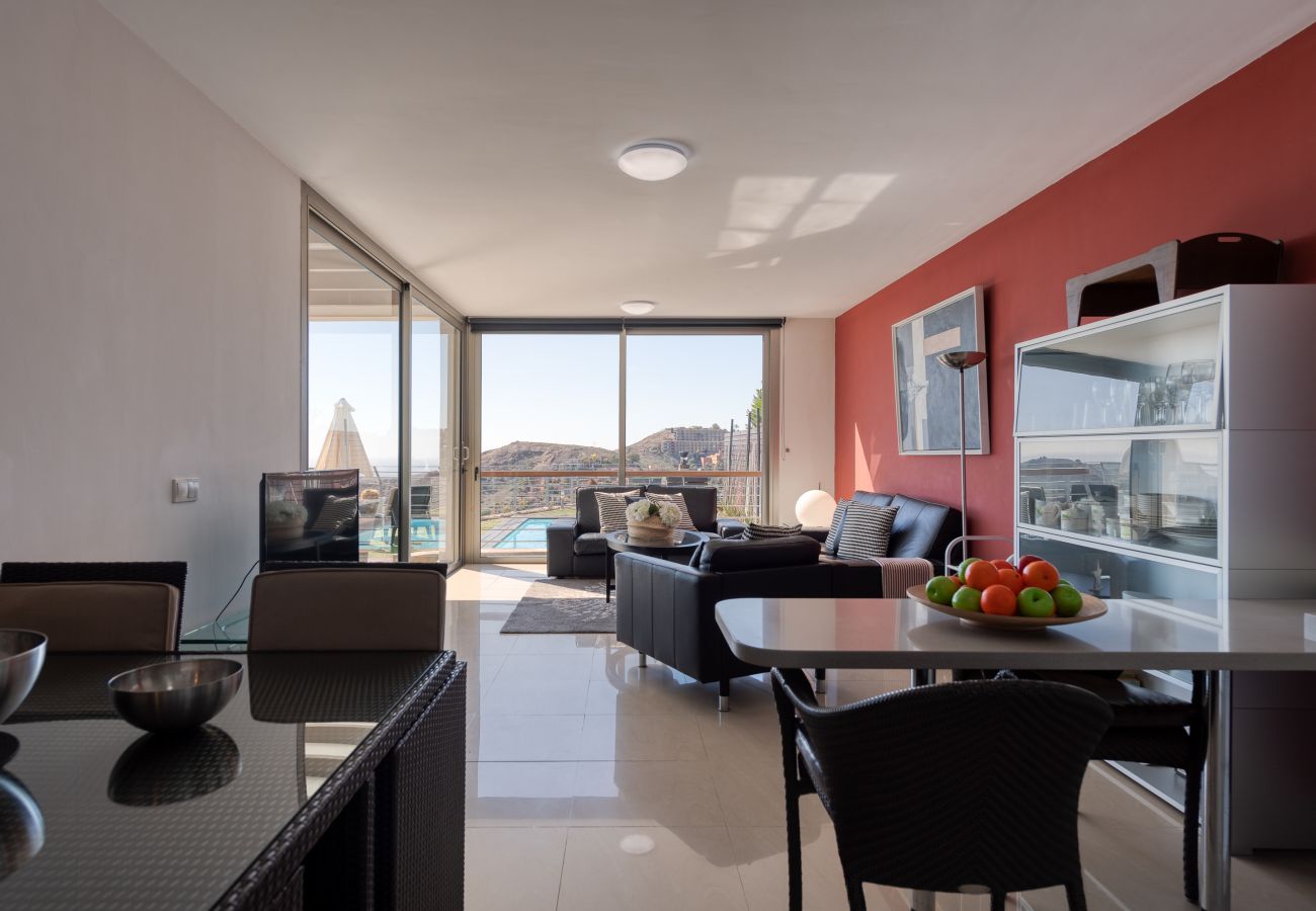 Villa in San Bartolomé de Tirajana - Spectacular villa with private pool, sea views, barbecue and relaxing environment