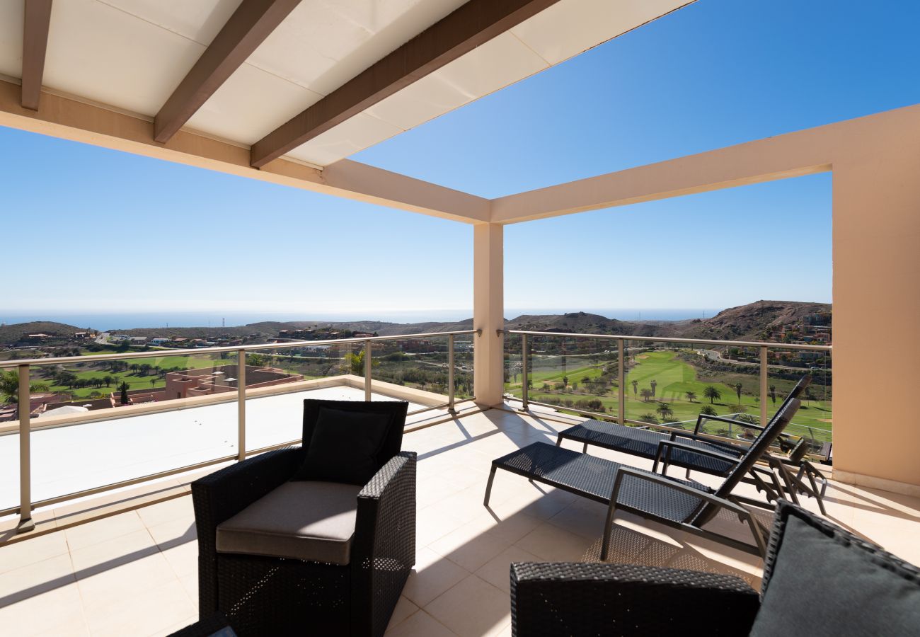 Villa in San Bartolomé de Tirajana - Spectacular villa with private pool, sea views, barbecue and relaxing environment