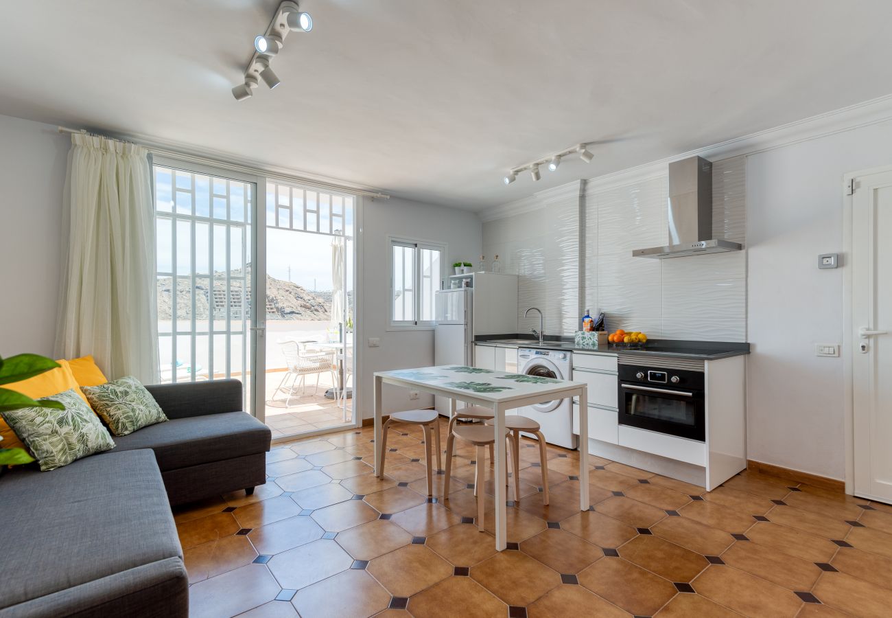 Appartement à Mogán - Maison de vacances avec terrasse et vue sur la mer