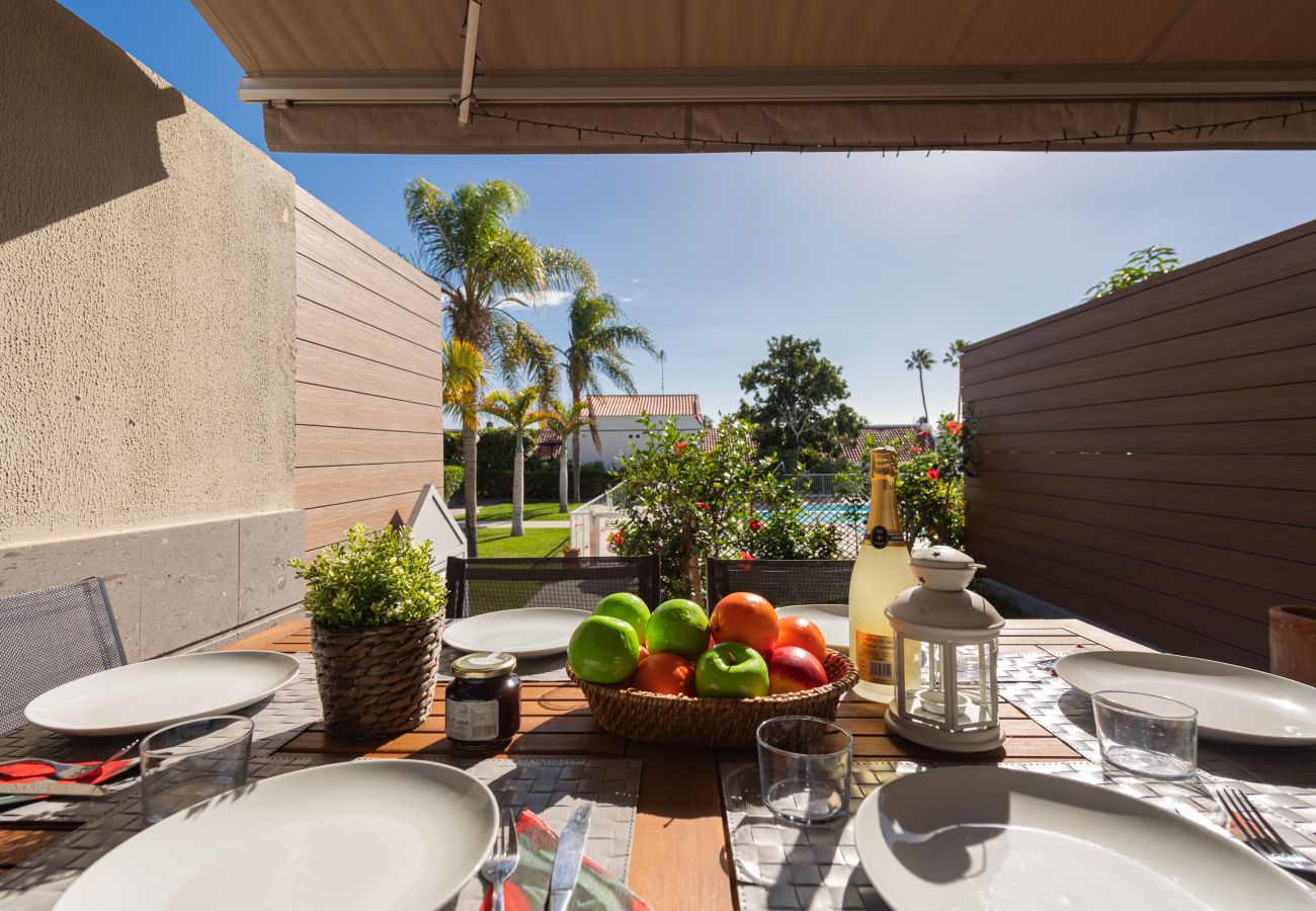 Casa a San Bartolomé de Tirajana - Pasito Blanco, piscina y playa a posos pasos